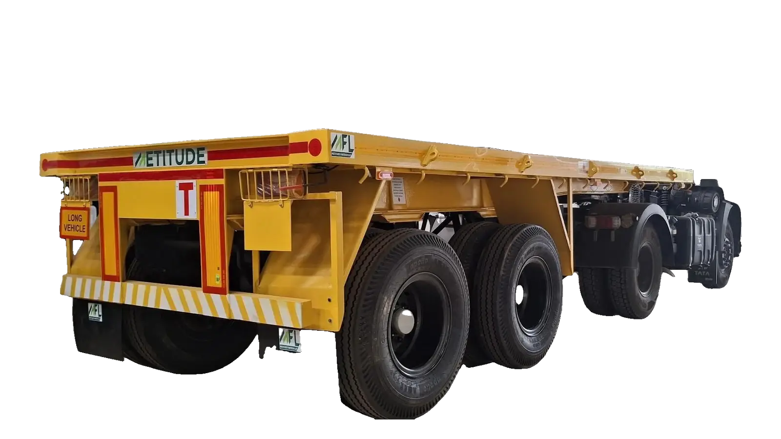 20ft Double Axle Flat Bed Trailer