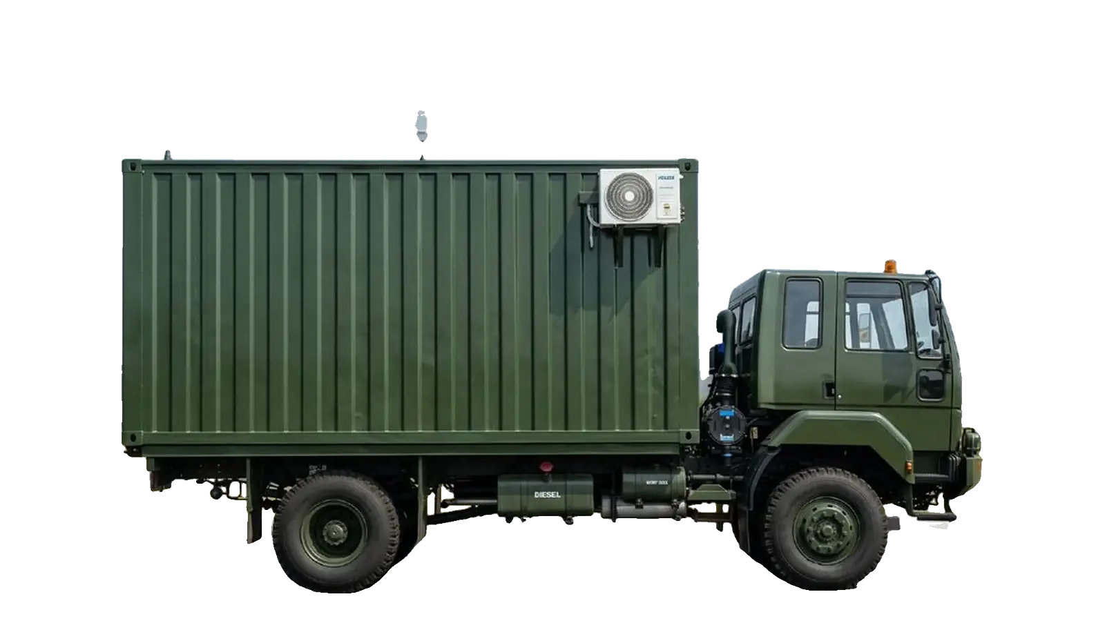 Container on AL Stallion 4×4 Support Vehicle