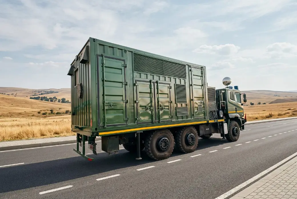 Container on AL Stallion 6×6 Main Vehicle